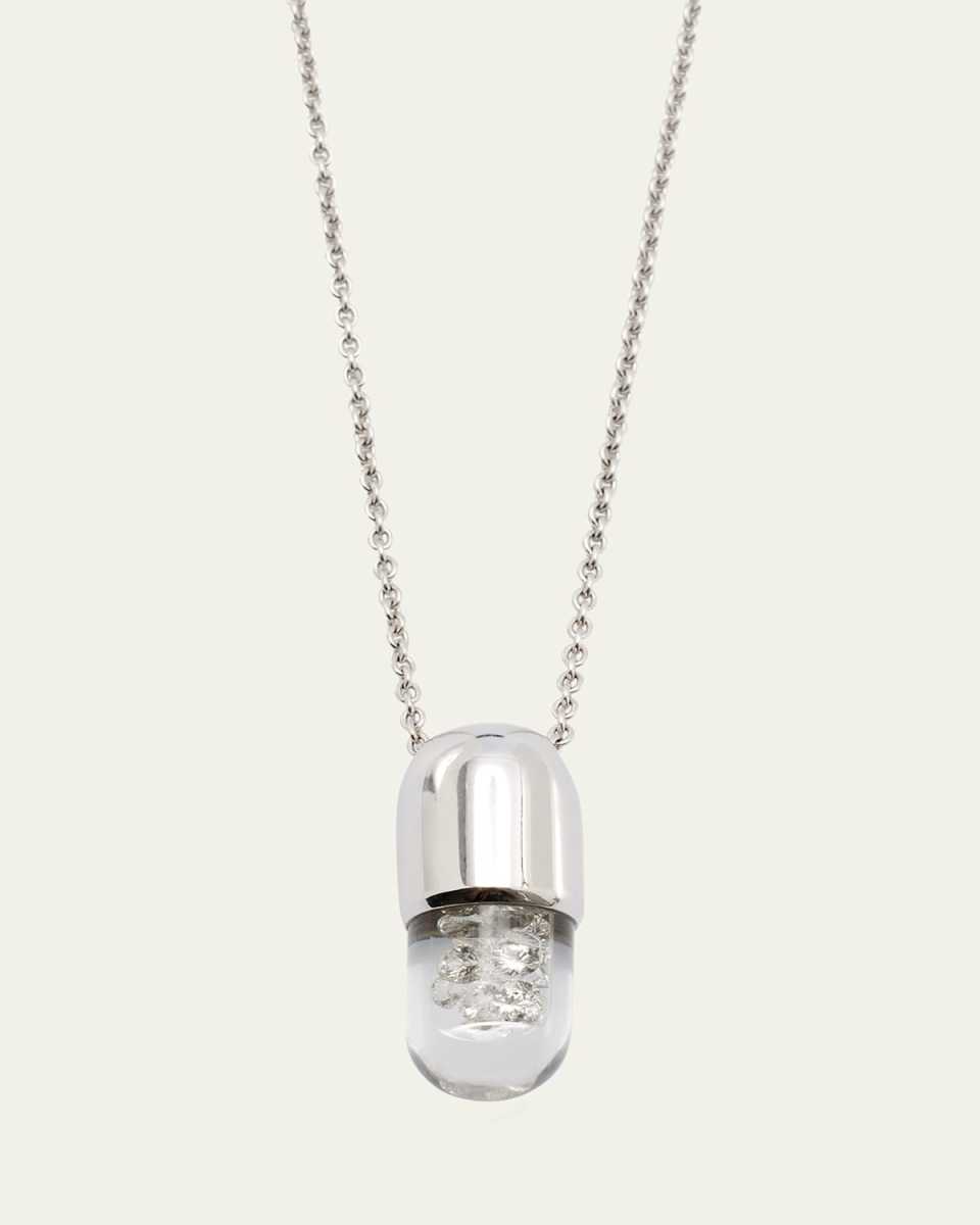 Baby Elixir Diamond Necklace in 14k White Gold